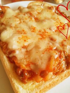 ♡納豆キムチーズトースト♡-レシピのメイン写真