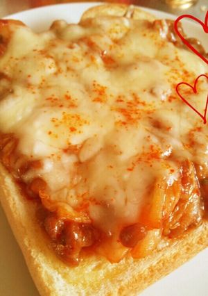 ♡納豆キムチーズトースト♡-レシピのメイン写真