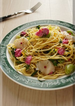 * 春の香り ♥桜と菜の花の春色パスタ♪-レシピのメイン写真