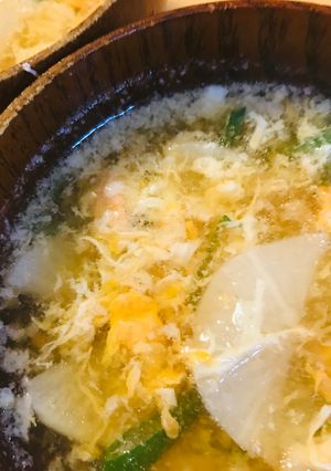 長ネギと大根のサッと玉吸い-レシピのメイン写真