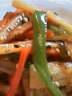 とろりん豆腐★:゚*'しゃきしゃき野菜のきんぴらのせ-レシピのメイン写真