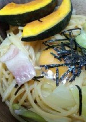 フライパンで空豆と筍の豆乳パスタ-レシピのメイン写真
