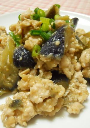 うま～い☆なすと鶏挽肉の味噌マヨ炒め煮-レシピのメイン写真