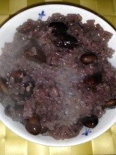 ☆黒豆お赤飯☆-レシピのメイン写真