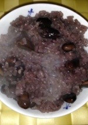 ☆黒豆お赤飯☆-レシピのメイン写真
