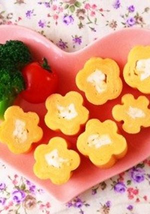 竹串でお花の卵焼き♪キャラ弁おかずに♪-レシピのメイン写真