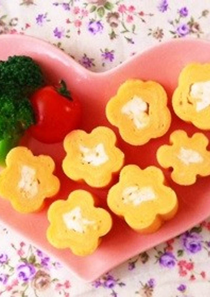 竹串でお花の卵焼き♪キャラ弁おかずに♪-レシピのメイン写真