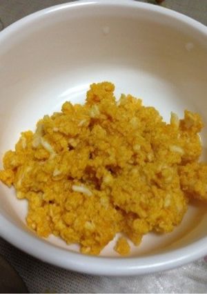 離乳食 かぼちゃ入り親子煮風炒りたまご-レシピのメイン写真