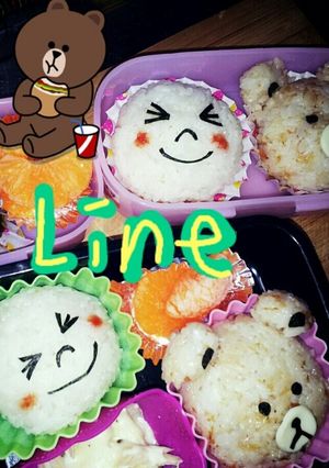 幼稚園弁当！ラインの仲間★-レシピのメイン写真