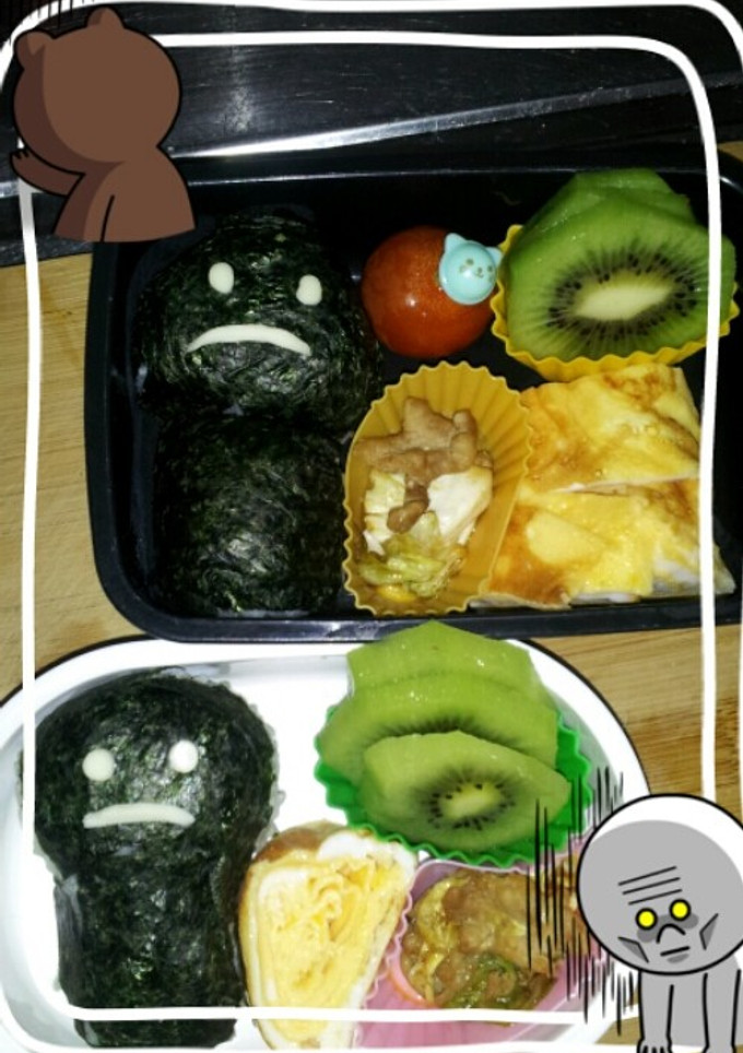 幼稚園弁当！黒なめこ★-レシピのメイン写真