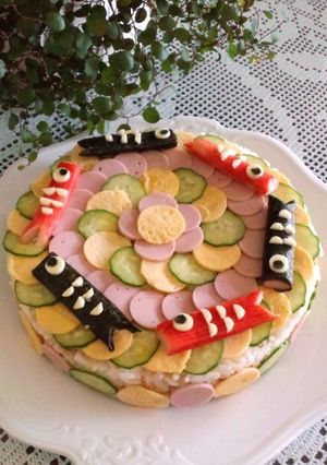こどもの日♪楽しい♪こいのぼり寿司ケーキ-レシピのメイン写真