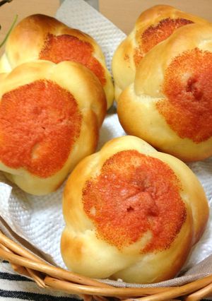 花形成形で。たらこマヨネーズパン-レシピのメイン写真