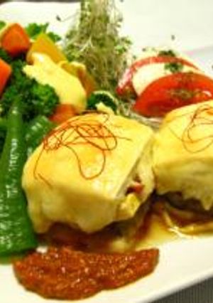 茄子と豆腐のミルフィーユ　カレートマトソースサンド♪-レシピのメイン写真