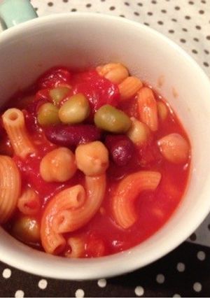 簡単！トマト＆豆の食べるスープ♪-レシピのメイン写真