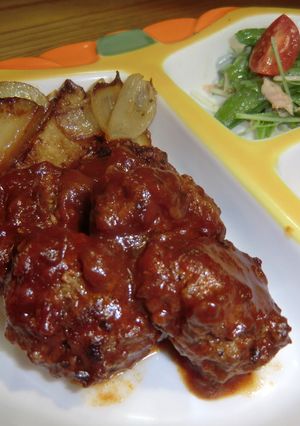 肉団子の煮込みハンバーグ風-レシピのメイン写真