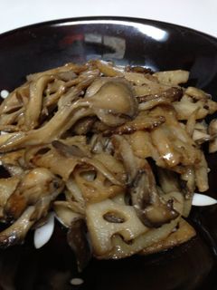 れんこんと舞茸のわさび味噌バター炒め-レシピのメイン写真