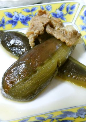 簡単ナスと豚バラの煮物-レシピのメイン写真