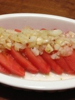 トマトの玉ねぎドレッシング添え-レシピのメイン写真