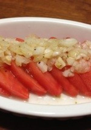 トマトの玉ねぎドレッシング添え-レシピのメイン写真