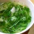 オクラと鶏ささみのとろとろ塩スープ