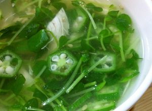 オクラと鶏ささみのとろとろ塩スープ-レシピのメイン写真