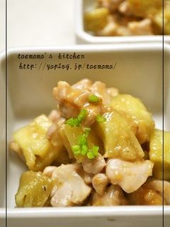 茄子と鶏肉の味噌和え-レシピのメイン写真