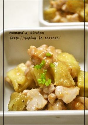 茄子と鶏肉の味噌和え-レシピのメイン写真