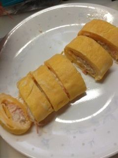 ツナとカニカマの卵焼き-レシピのメイン写真