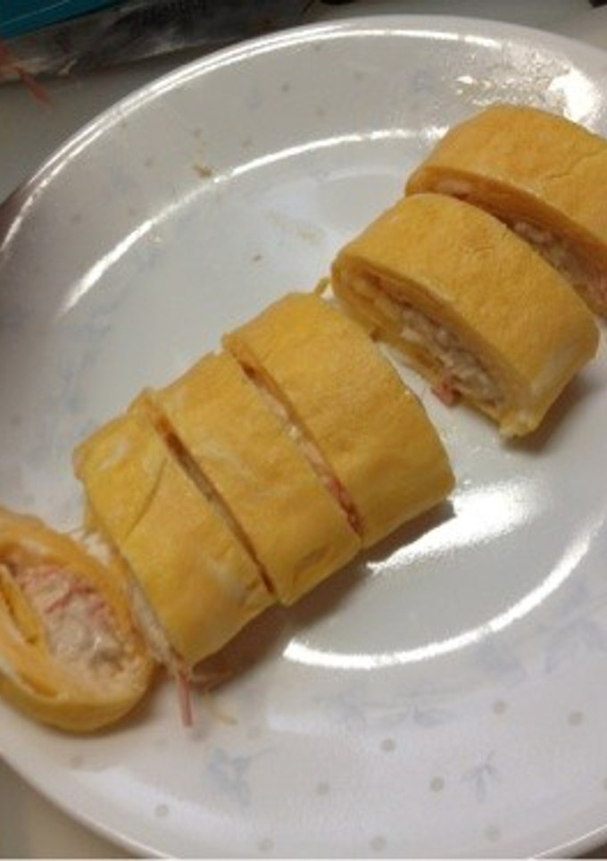 ツナとカニカマの卵焼き-レシピのメイン写真