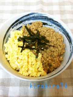 簡単☆鶏とタマゴのそぼろ丼-レシピのメイン写真
