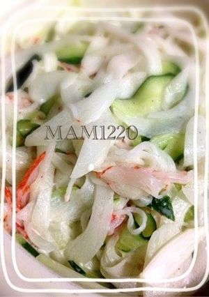 簡単☆カニカマ新玉ねぎのサラダ♪-レシピのメイン写真