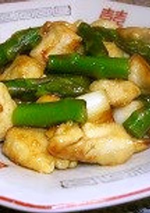 宮城旬野菜、鶏とアスパラの中華炒め-レシピのメイン写真