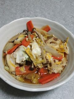 春キャベツとウドの卵とじ-レシピのメイン写真
