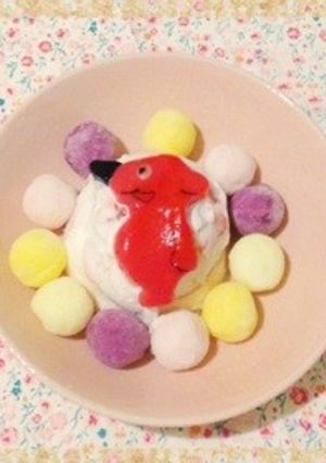 チーバくん デコ 白玉-レシピのメイン写真