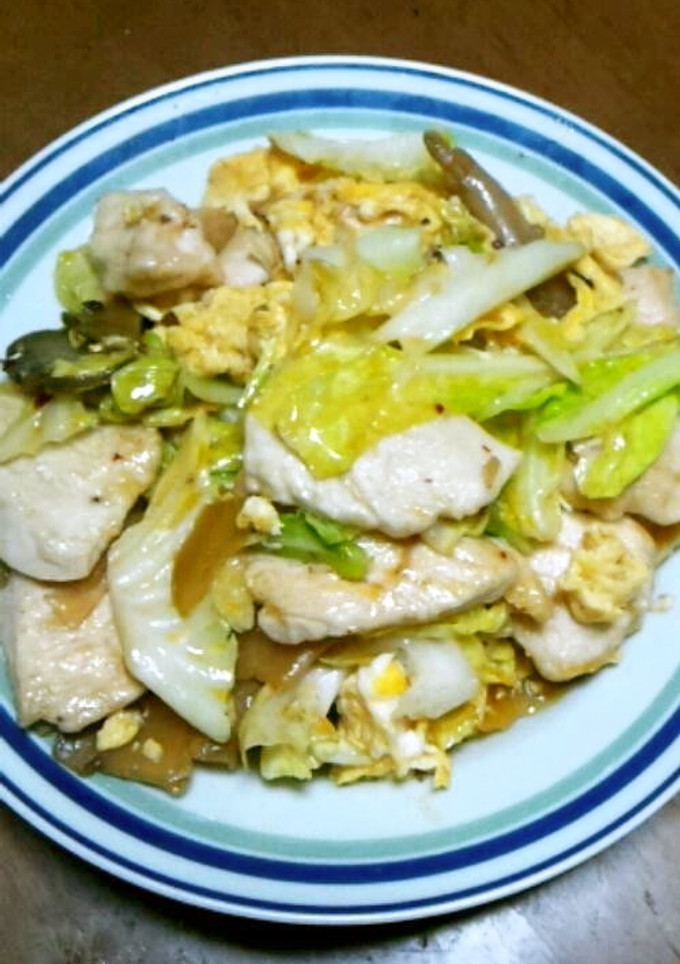 俺流！鶏ムネ肉とザーサイの玉子炒め-レシピのメイン写真