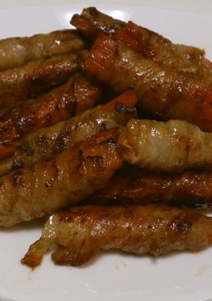 にんじんとごぼうの豚肉巻き-レシピのメイン写真