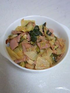 キャベツと小松菜のシーチキン炒め-レシピのメイン写真