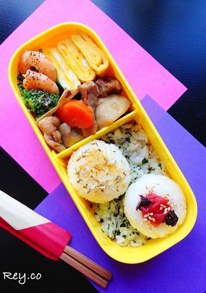 キレイなお弁当♪おいしくお洒落な3色ご飯-レシピのメイン写真