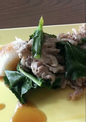 かきなと豚肉のおろしポン酢-レシピのメイン写真