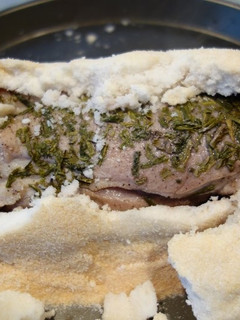 簡単!豚肉の塩釜焼:緑茶風-レシピのメイン写真