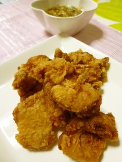 ♪鶏のから揚げネギニラソースがけ-レシピのメイン写真