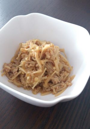 えのき茸とひき肉の甘辛煮-レシピのメイン写真