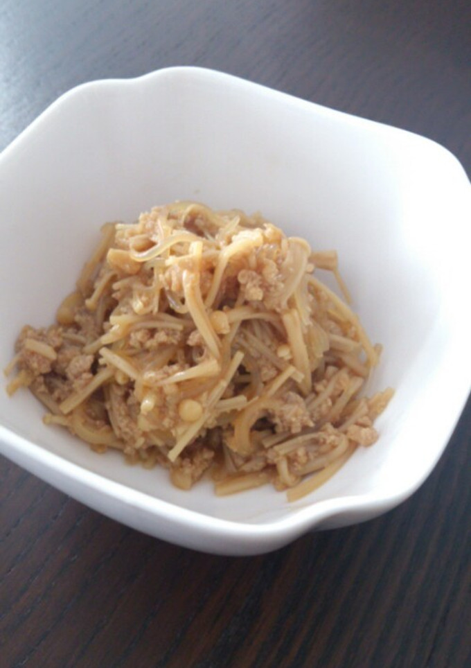 えのき茸とひき肉の甘辛煮-レシピのメイン写真