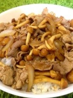 なめこ豚丼-レシピのメイン写真