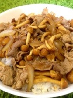 なめこ豚丼-レシピのメイン写真