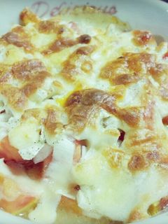 簡単!トマトと新玉ねぎのチーズ焼き♪-レシピのメイン写真