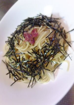 梅肉と新たまねぎのスパゲティ-レシピのメイン写真
