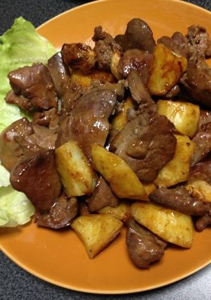 鶏レバーとじゃがいものホクホク炒め-レシピのメイン写真