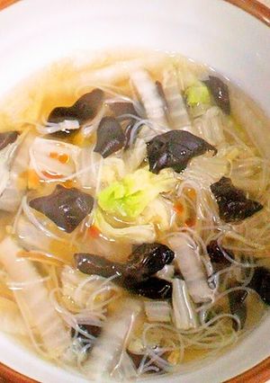 きくらげと春雨の野菜たっぷり中華スープ-レシピのメイン写真