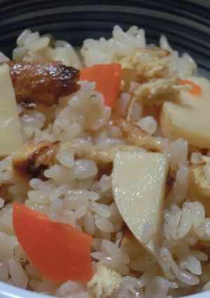 お米１合でたけのこご飯♪麦飯で炊き込み-レシピのメイン写真
